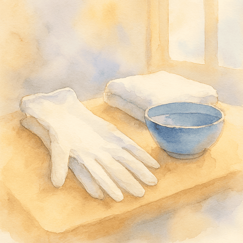 Biscoito da comunhão e cálice de água em uma mesa, simbolizando ritos religiosos e espiritualidade.